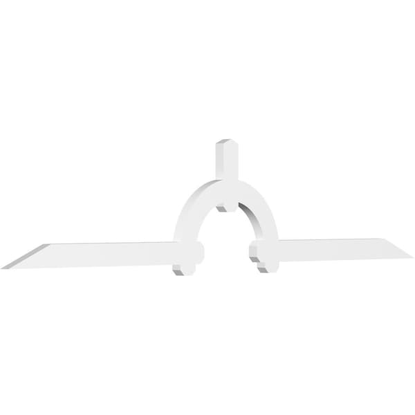 Ekena Millwork Ericson Architectural Grade PVC Gable Bracket, 108"W x 22 1/2"H x 2"D x 4"F, 5/12 Pitch GBP108X23X0204ERI00 - main